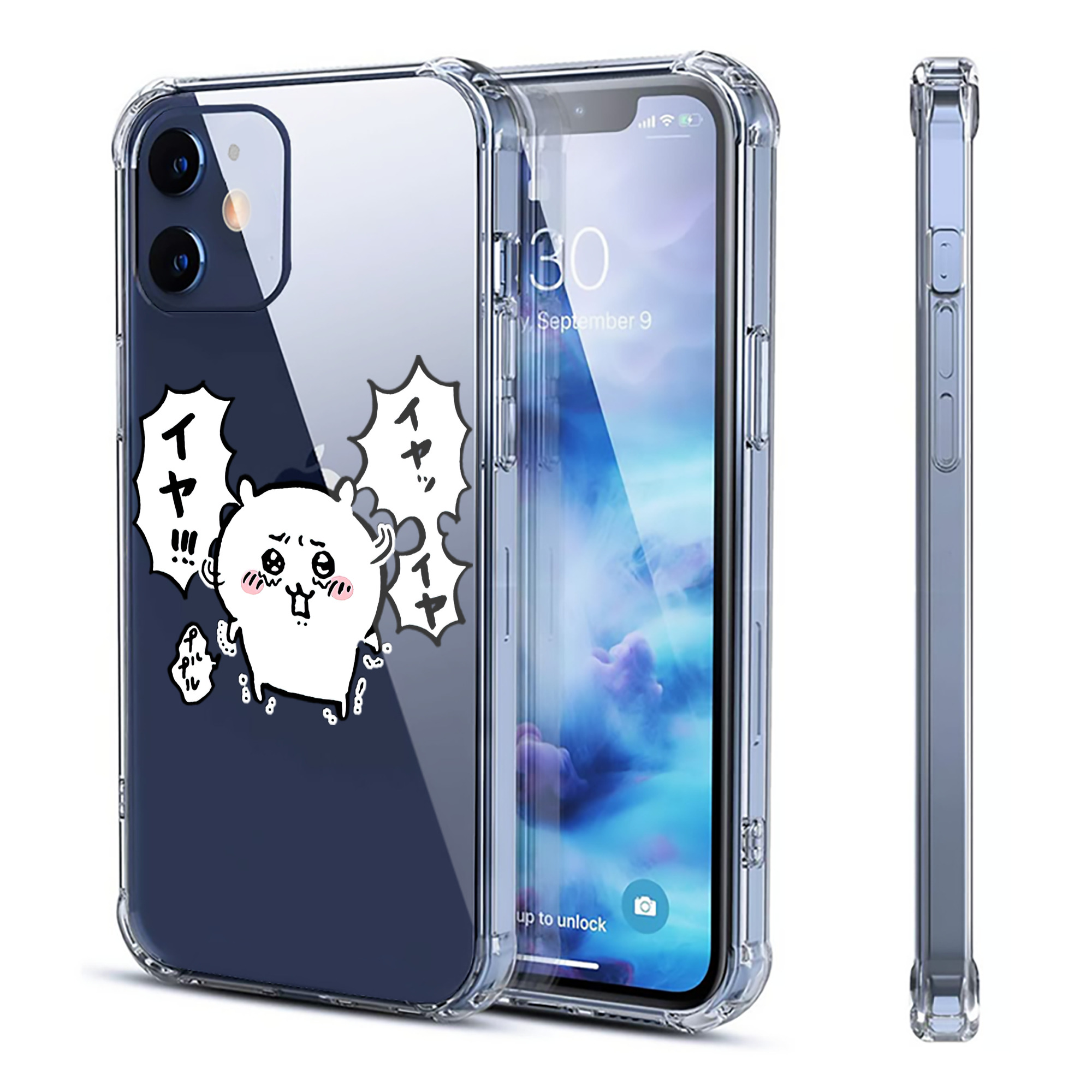 （画像用） ちいかわ ちいかわ Chii-kawa chiikawa 【iPhone 12シリーズ対応】透明スマホケース（クリアソフトケース）